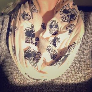 Skull infinity wrap scarf